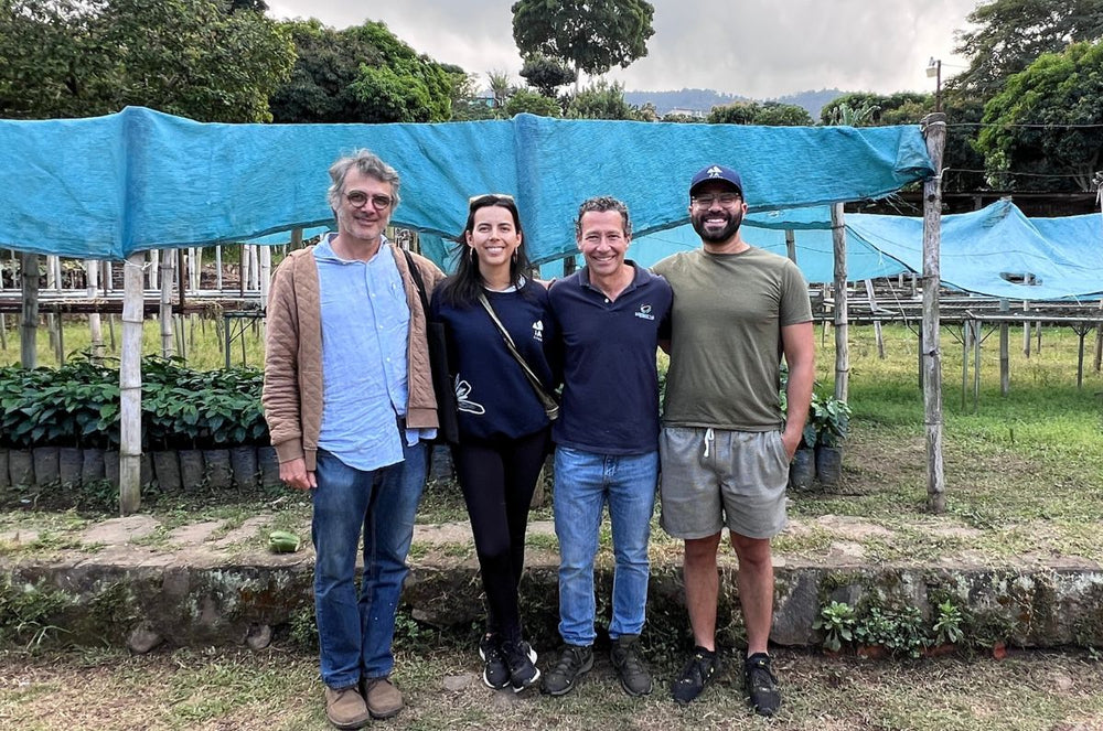 JA Coffee team with Carlos Borgonovo in San Carlos Estate, El Salvador